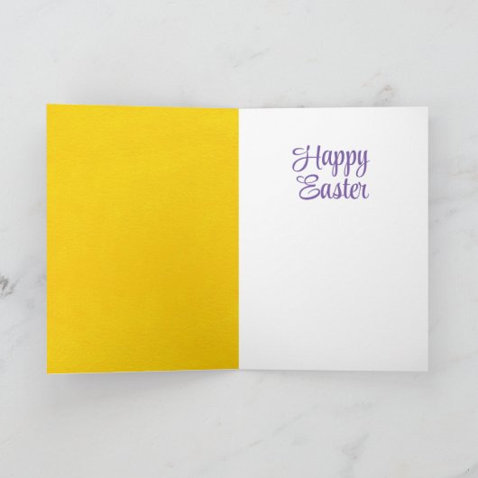 Happy Easter Chick en Egg Kaart (Binnen)