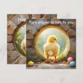 Happy Easter Chick Feestdagenkaart (Voorkant / Achterkant)