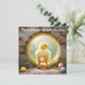 Happy Easter Chick Feestdagenkaart (Staand voorkant)