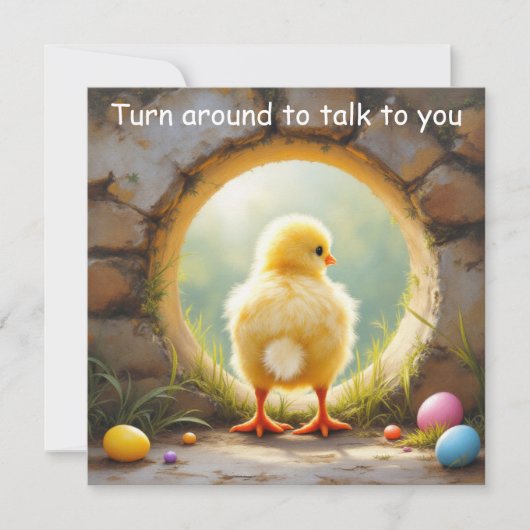 Happy Easter Chick Feestdagenkaart (Voorkant)