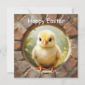 Happy Easter Chick Feestdagenkaart (Achterkant)