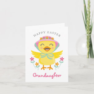 Happy Easter Chick Folded Wenskaart Kaart