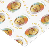 Happy Easter Chick Hatching Kleurrijk Ei Patroon Korte Tafelloper (Hoek)