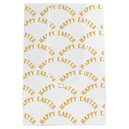 Happy Easter Chick Hatching uit kleurrijk ei Medium Cadeauzakje (Achterkant)