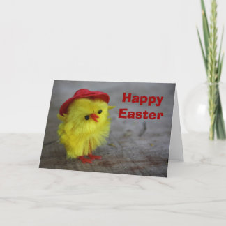 Happy Easter Chick in Pet Kaart