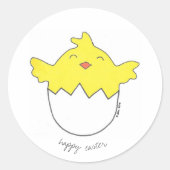 Happy Easter Chick Sticker