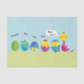 Happy Easter Chick toevoegen naam Tissuepapier (Voorkant)