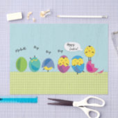 Happy Easter Chick toevoegen naam Tissuepapier (Craft)