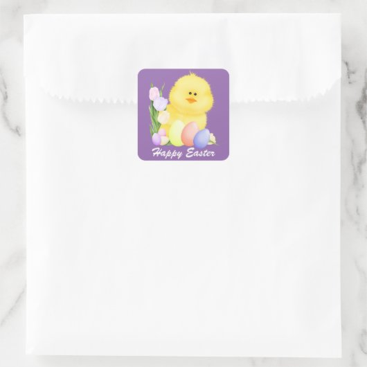 Happy Easter chick Vakantie sticker (Tas)
