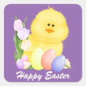 Happy Easter chick Vakantie sticker (Voorkant)