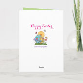 Happy Easter Chick Wenskaart Feestdagen Kaart (Achterkant)