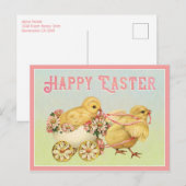 Happy Easter  Chicken Briefkaart (Voorkant / Achterkant)