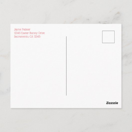 Happy Easter  Chicken Briefkaart (Achterkant)