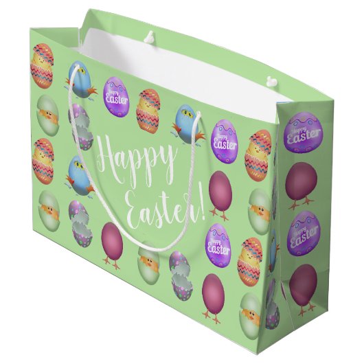 Happy Easter Chicken Groot Cadeauzakje (Achterkant Gekanteld)