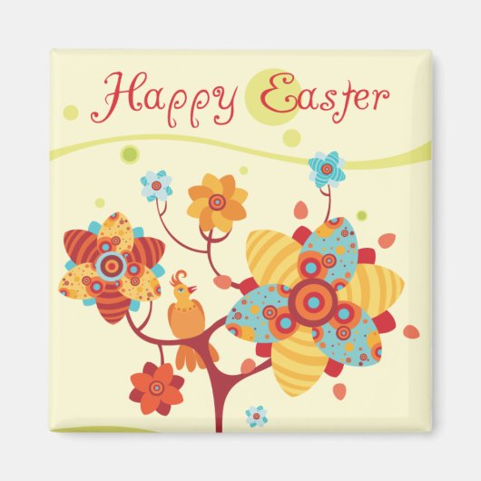 Happy Easter Chicken Magneet (Voorkant)