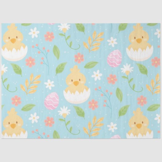 Happy Easter Chicken Tissuepapier (Voorkant)