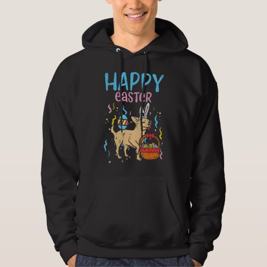 Happy Easter Chihuahua Bunny Cute Chiwawa Dog Mann Hoodie (Voorkant)