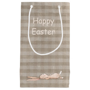 Happy Easter Chill Bunny Rabbit Gingham Klein Cadeauzakje