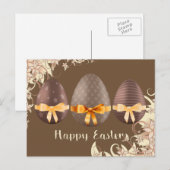 Happy Easter, Choco Easter Eggs Feestdagenkaart (Voorkant / Achterkant)