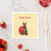 Happy easter-chocolademonnetje servet (Insitu)