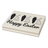 Happy Easter Chocolate Bunnies en Carrots Stamp Rubberstempel (Stempel)