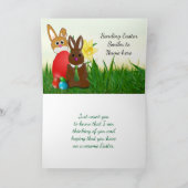 Happy Easter Chocolate Bunny Boy Feestdagen Kaart (Binnen)