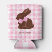 Happy Easter Chocolate Bunny Pink Foam Koelbox Blikjeskoeler (Achterkant)