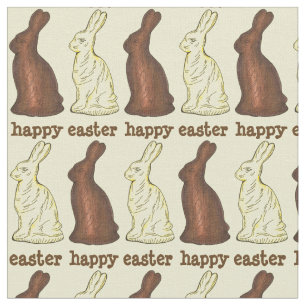 Happy Easter Chocolate Bunny Rabbit Ears Bunnies Stof