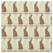 Happy Easter Chocolate Bunny Rabbit Ears Bunnies Stof (Swatch)