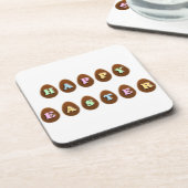 Happy Easter Chocolate Eggs Bier Onderzetter (Linkerzijde)