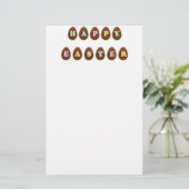 Happy Easter Chocolate Eggs Briefpapier (Staand voorkant)