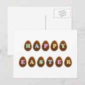 Happy Easter Chocolate Eggs Feestdagenkaart (Voorkant / Achterkant)