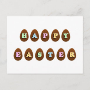 Happy Easter Chocolate Eggs Feestdagenkaart