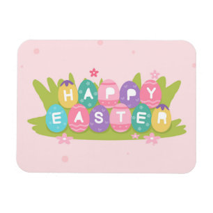 Happy Easter Chocolate Eggs-Kaart Magneet
