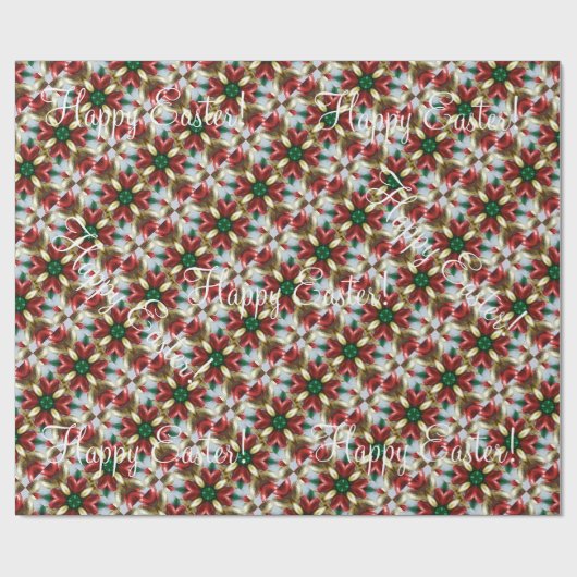 Happy Easter Chocolate Eggs Kaleidoscope Flower Cadeaupapier (Vlak)