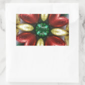 Happy Easter Chocolate Eggs Kaleidoscope Flower Rechthoekige Sticker (Tas)