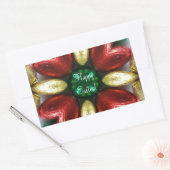 Happy Easter Chocolate Eggs Kaleidoscope Flower Rechthoekige Sticker (Envelop)