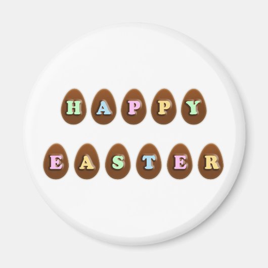 Happy Easter Chocolate Eggs Magneet (Voorkant)
