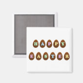 Happy Easter Chocolate Eggs Magneet (Voorkant / Achterkant)