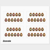 Happy Easter Chocolate Eggs Rechthoekige Sticker (Vel)