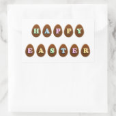 Happy Easter Chocolate Eggs Rechthoekige Sticker (Tas)