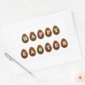 Happy Easter Chocolate Eggs Rechthoekige Sticker (Envelop)