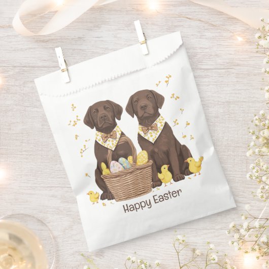 Happy Easter Chocolate Labrador Retriever Honden Bedankzakje (Geknipt)