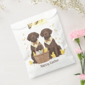 Happy Easter Chocolate Labrador Retriever Honden Bedankzakje (Gezegeld)