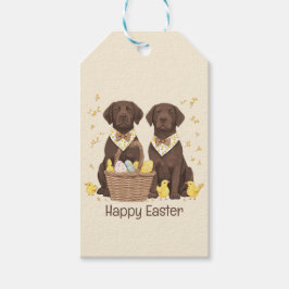 Happy Easter Chocolate Labrador Retriever Honden Cadeaulabel
