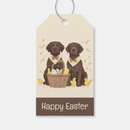 Happy Easter Chocolate Labrador Retriever Honden Cadeaulabel