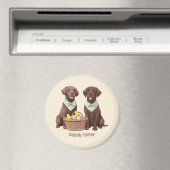 Happy Easter Chocolate Labrador Retriever Honden Magneet (Insitu (Vaatwasser))