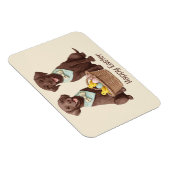 Happy Easter Chocolate Labrador Retriever Honden Magneet (Rechterzijde)