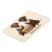 Happy Easter Chocolate Labrador Retriever Honden Magneet (Linkerzijde)