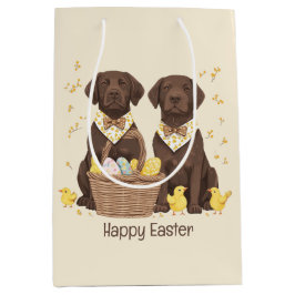 Happy Easter Chocolate Labrador Retriever Honden Medium Cadeauzakje